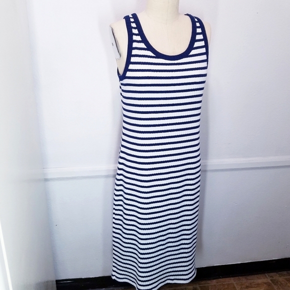 NEW Madewell | Stripe Sleeveless Tank Maxi Dress L - Picture 5 of 14